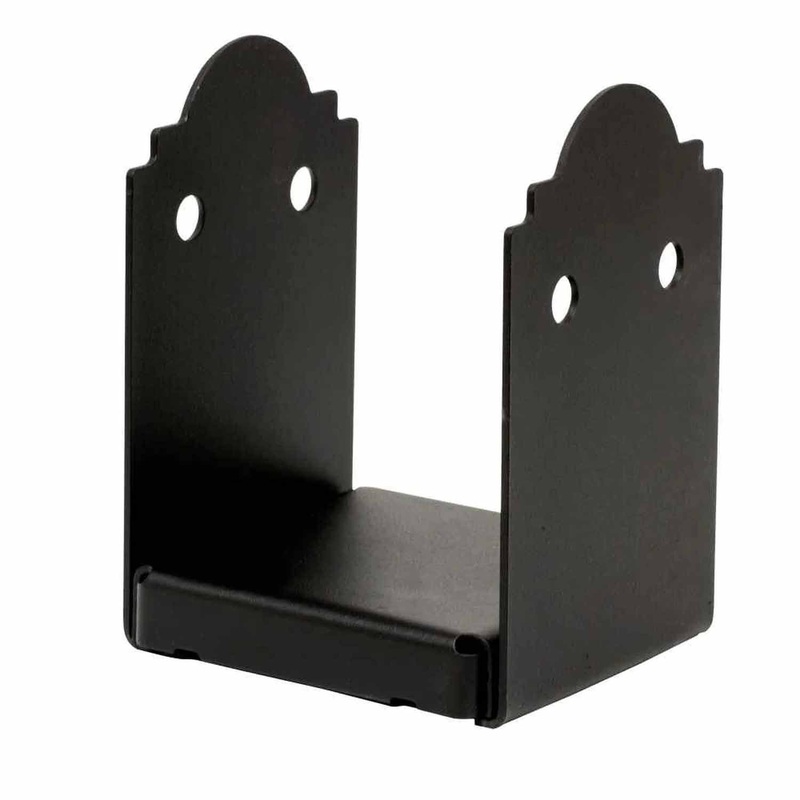 Simpson Strong-Tie APB66 (6x 6) Outdoor Accents Mission Collection ZMAX Black Powder-Coated Post Base
