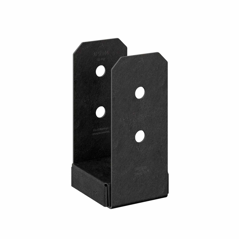 Simpson Strong-Tie APVB44 (4×4) Outdoor Accents Avant Collection ZMAX Black Powder-Coated Post Base