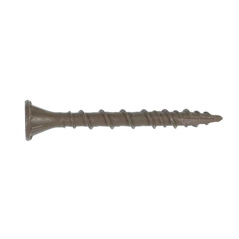 Simpson Strong-Tie DSVT158R5LB (#8 x 1-5/8) Deck-Drive DSV Wood Screw T-25 Flat Head Quik Guard Coating Tan (5 lb. Tub)