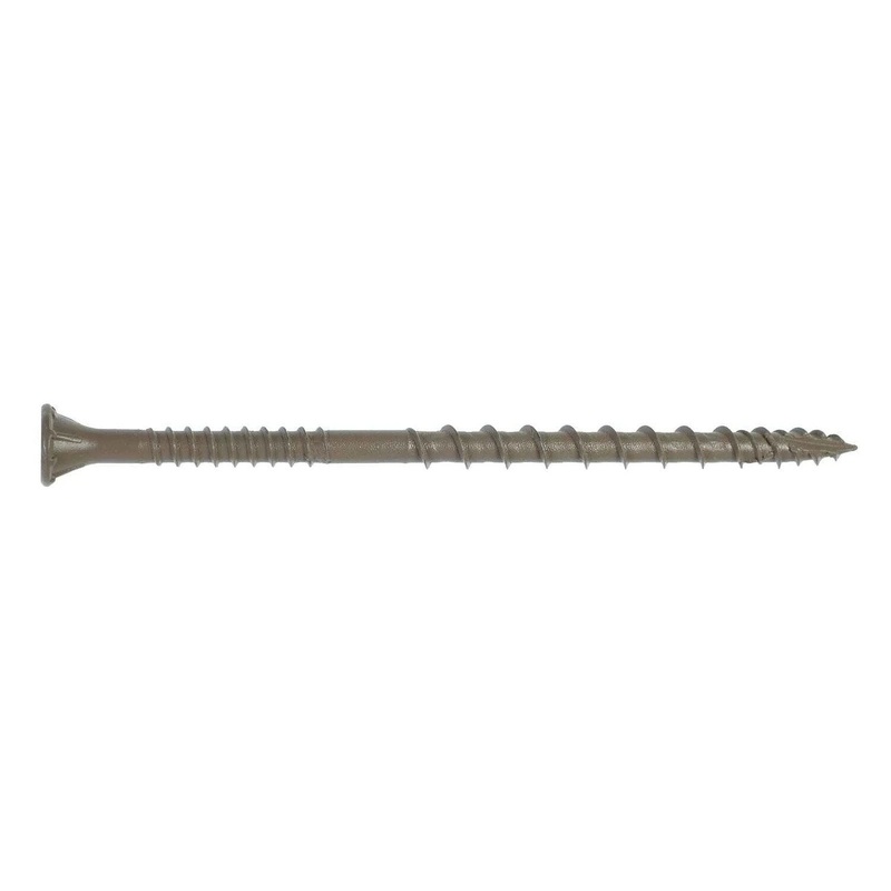 Simpson Strong-Tie DSVT312R5LB (#10 x 3-1/2 T-25) Deck-Drive DSV Wood Screw Flat Head, Quik Guard Coating, Tan (5 lb. Tub)