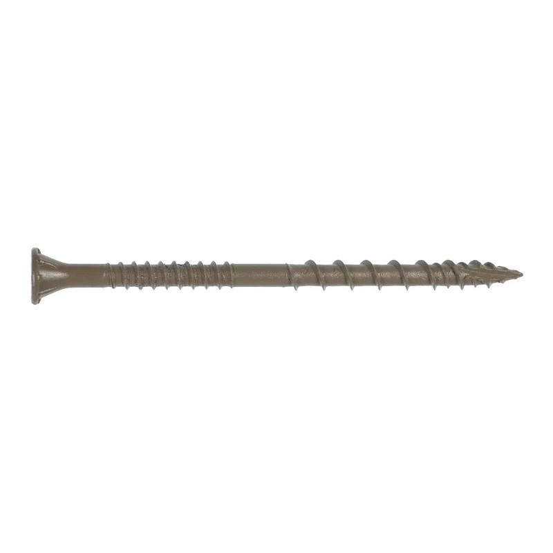 Simpson Strong-Tie DSVT3R350 (#10 x 3 T-25) Deck-Drive DSV Wood Screw Flat Head Quik Guard Tan (350 Pack)
