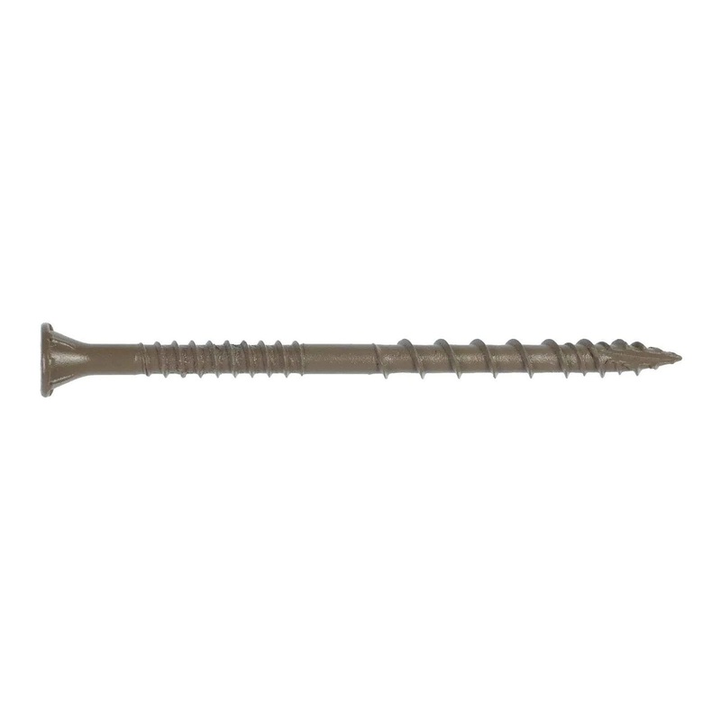 Simpson Strong-Tie DSVT3R5LB (#10 x 3 T-25) Deck-Drive DSV Wood Screw, Flat Head, Quik Guard Coating, Tan (5 lb. Tub)