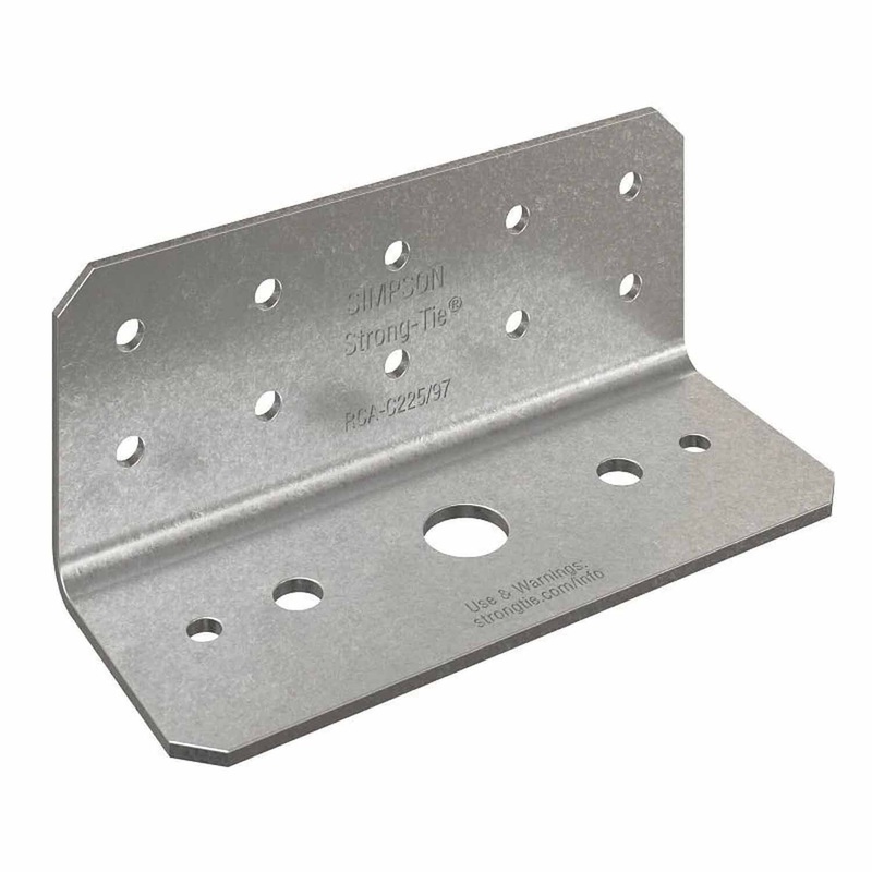 Simpson Strong-Tie RCA-C225/97-R55 (2 x 2 x 5 12-Gauge) Rigid Connector Angle for Concrete (55 Pack)