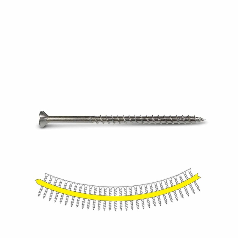 Simpson Strong-Tie SSDWP212S305 (#10 x 2-1/2) Deck-Drive DWP Wood SS Screw Collated T25 6-Lobe Type 305 (1500 Pack)
