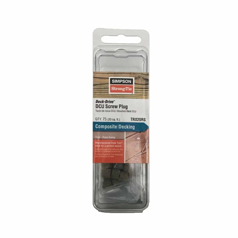 Simpson Strong-Tie TRX20RS Deck-Drive DCU Screw Plug Trex Rope Swing (75 Pack)