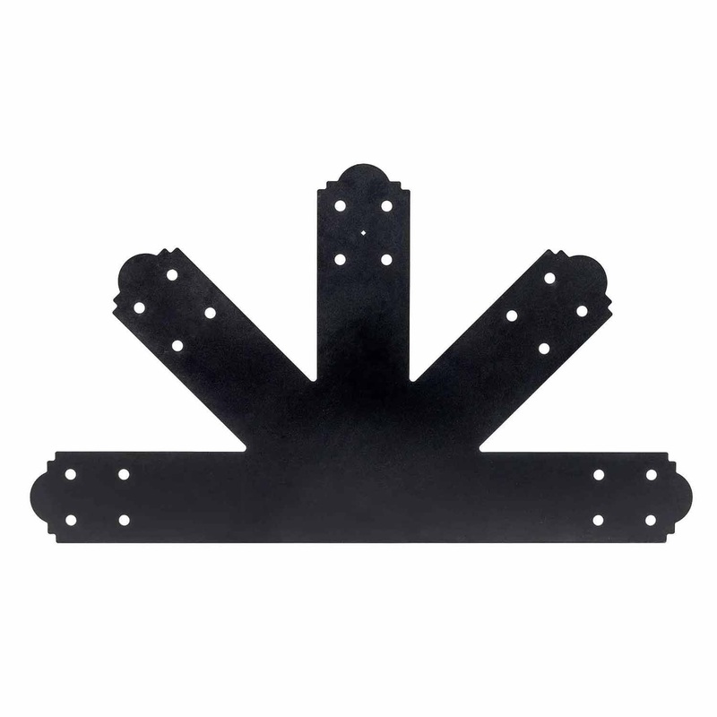 Simpson Strong-Tie APGP1212 (12:12 Pitch) Outdoor Accents Mission Collection ZMAX Black Powder-Coated Gable Plate