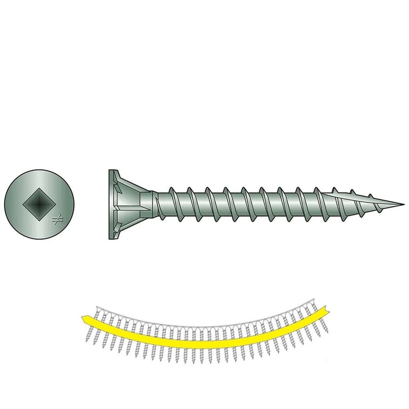 Simpson Strong-Tie CB3BLG158S (#10 x 1-5/8) Fiber-Cement Board Screw Ribbed Wafer Head (1500 Pack)