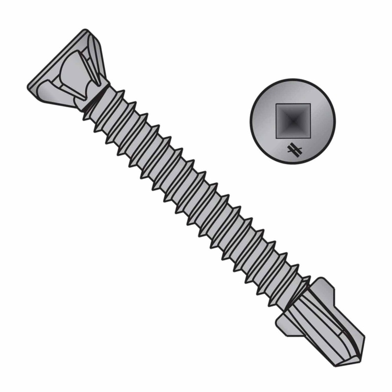 Simpson Strong-Tie CBSDQ158-3K (#8 x 1-5/8 #2) Sheathing-to-CFS Screw Ribbed Flat Head with Quik Guard Coating (3000 Pack)