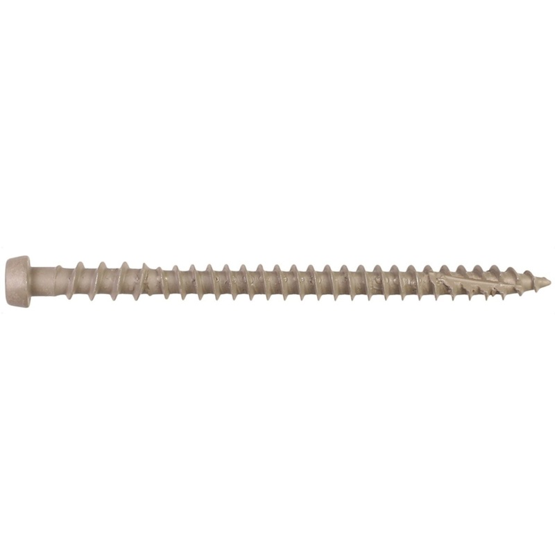 Simpson Strong-Tie DCU234GR01R350 (#10 x 2-3/4) Deck-Drive T20 DCU Composite Screw, Quik Guard Coating, Gray 01 (350 Pack)
