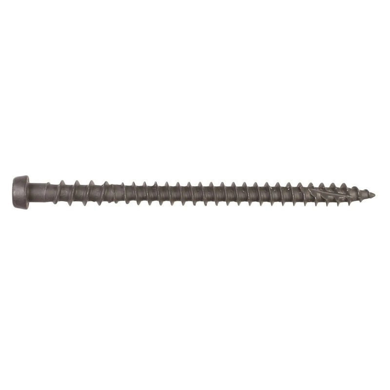 Simpson Strong-Tie DCU234GR04R350 (#10 x 2-3/4) Deck-Drive T20 DCU Composite Screw, Quik Guard, Gray 04 (350 Pack)