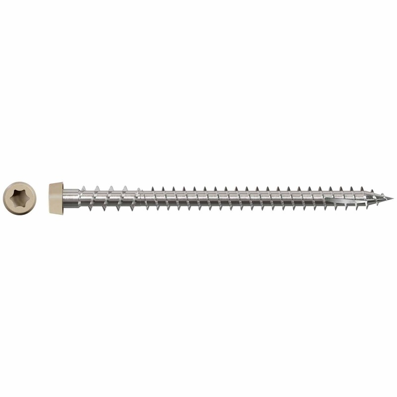 Simpson Strong-Tie DCU234S316TN02 (#10 x 2-3/4) Deck-Drive DCU Composite Screw Type 316 Stainless Steel Tan 02 (1000 Pack)