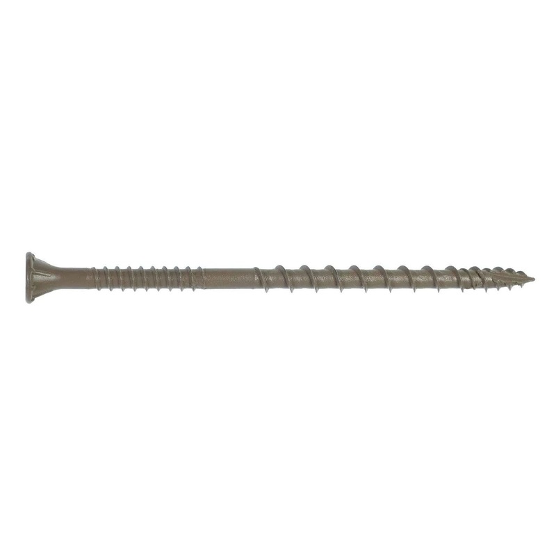 Simpson Strong-Tie DSVT312R350 (#10 x 3-1/2) Deck-Drive DSV Wood Screw T-25 Flat Head Quik Guard Tan (350 Pack)