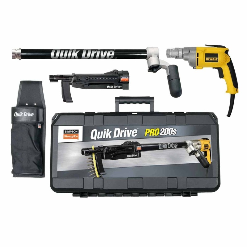 Simpson Strong-Tie PRO200SD25K (2500 RPM) Quik Drive PRO200SG2 Multi-Purpose System with DeWalt Screwdriver Motor