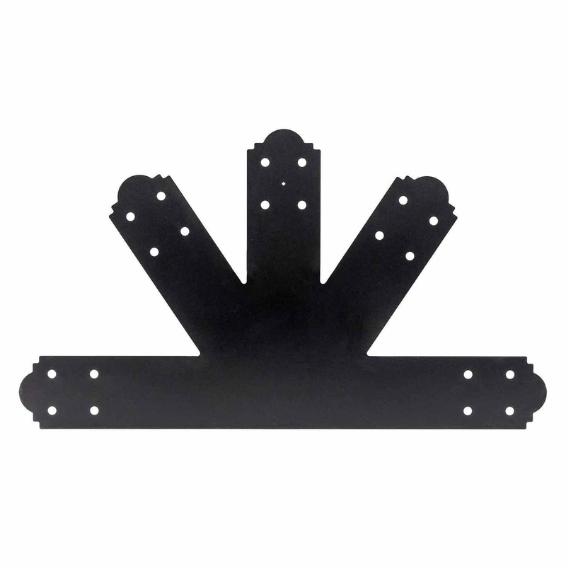 Simpson Strong-Tie APGP812 (8:12 Pitch) Outdoor Accents Mission Collection ZMAX Black Powder-Coated Gable Plate