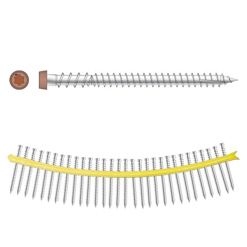 Simpson Strong-Tie DCU234S316TN03 (#10 x 2-3/4) Deck-Drive DCU Composite Screw Type 316 Stainless Steel, Tan 03 (1000 Pack)