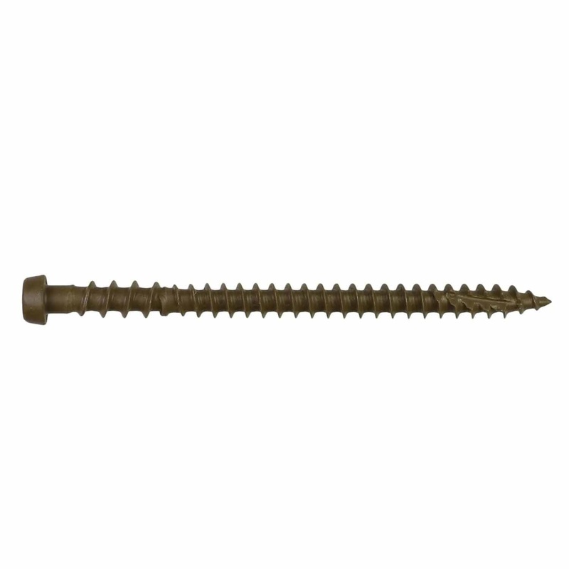 Simpson Strong-Tie DCU234BR01R70 (#10 x 2-3/4) Deck-Drive T20 DCU Composite Screw, Quik Guard Coating, Brown 01 (70 Pack)