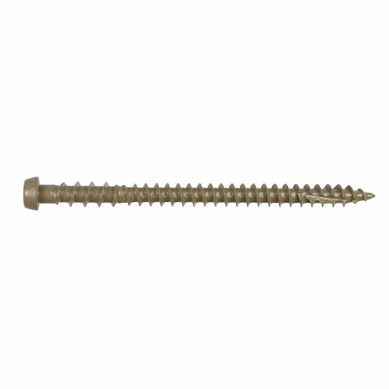 Simpson Strong-Tie DCU234BR05R70 (#10 x 2-3/4) Deck-Drive T20 DCU Composite Screw Quik Guard Coating Brown 05 (70 Pack)