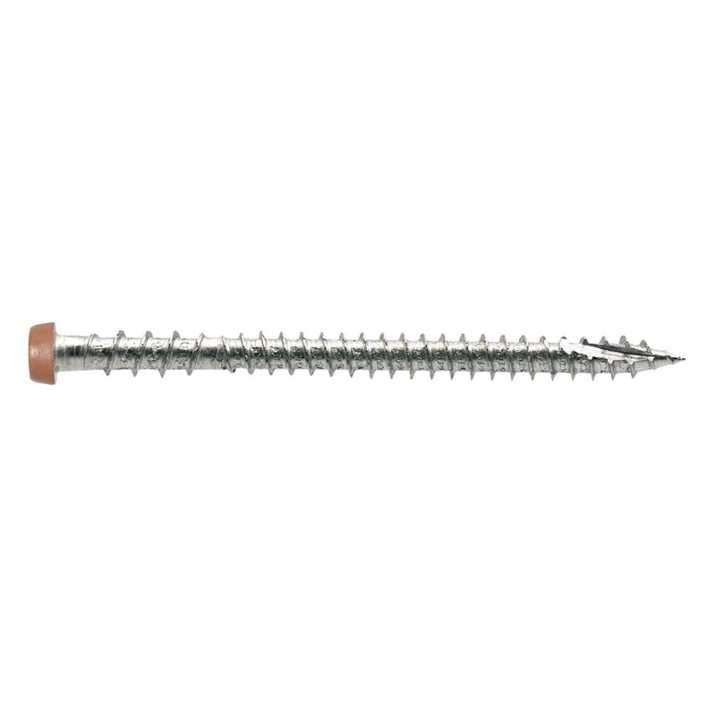 Simpson Strong-Tie DCU234P316BR05 (#10 x 2-3/4) Deck-Drive T20 DCU Composite Screw Type 316, Brown 05 (350 Pack)
