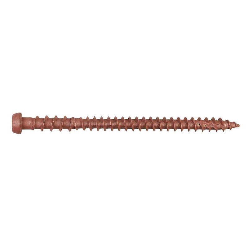 Simpson Strong-Tie DCU234RDR70 (#10 x 2-3/4) Deck-Drive T20 DCU Composite Screw, Quik Guard Coating, Red (70 Pack)