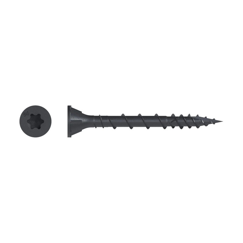 Simpson Strong-Tie DSVBK158R160 (#8 x 1-5/8 T25) Deck-Drive DSV Wood Screw, Flat Head, Quik Guard Coating, Black (160 Pack)