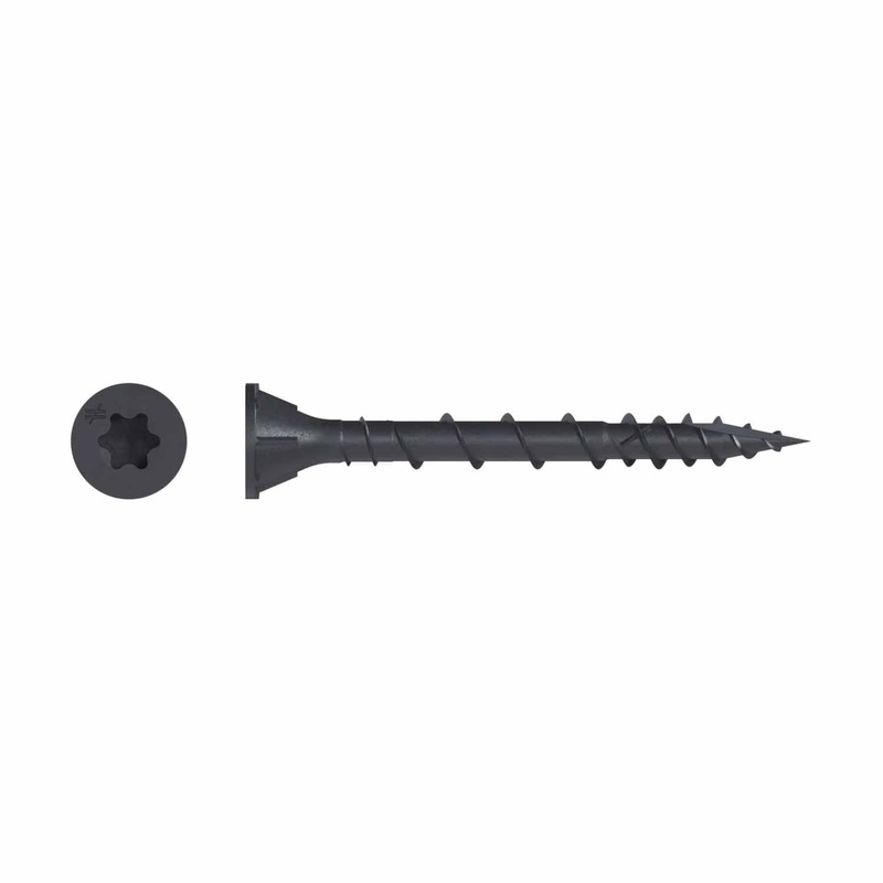 Simpson Strong-Tie DSVBK3R70 (#10 x 3 T25) Deck-Drive DSV Wood Screw Flat Head Quik Guard Black (70 Pack)