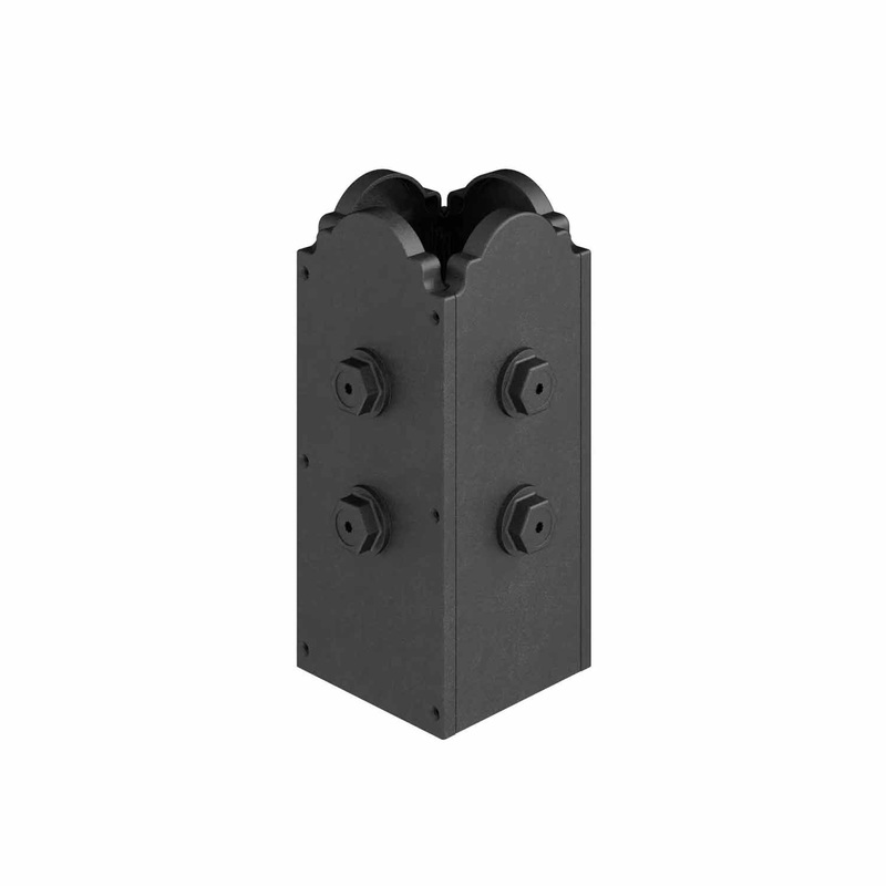 Simpson Strong-Tie APBDW44 (4×4) Decorative Post Base Cover – Black Composite Plastic