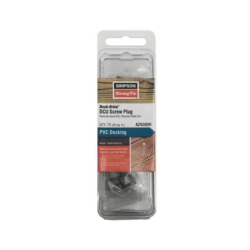 Simpson Strong-Tie AZK20DH (2) Deck-Drive DCU Screw Plug Azek Dark Hickory (75 Pack)