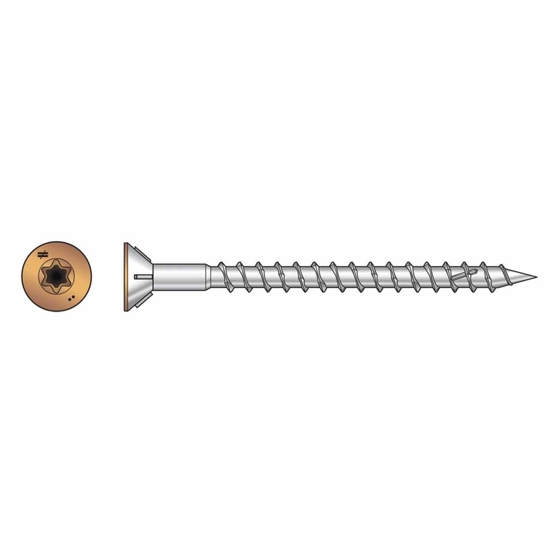 Simpson Strong-Tie S10300WJI (#10 x 3 T25) Trim Head Wood Screw Type 305 Stainless Steel Tan 03 (350 Pack)