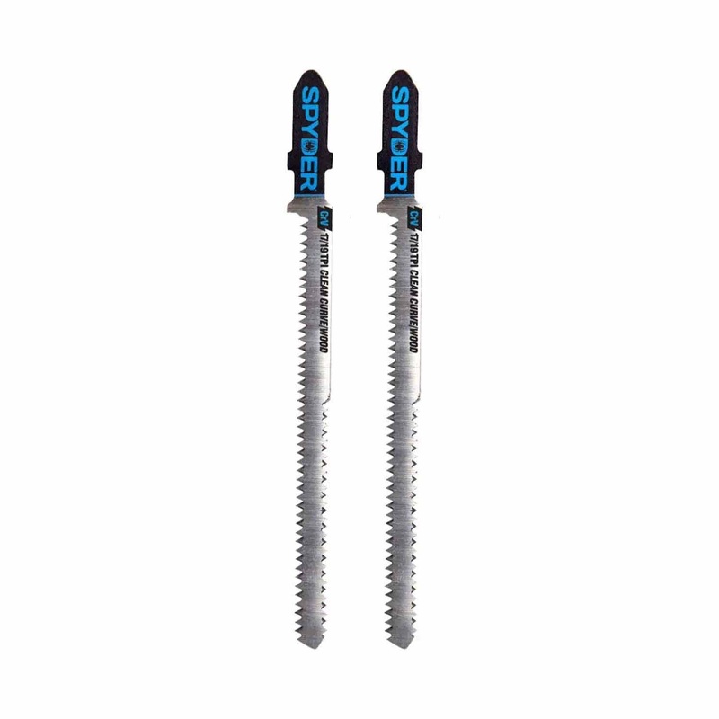 Spyder 300099 Double-Sided 8/11-TPI T-Shank High-Carbon Steel Jig Saw Blades (2-Pack)