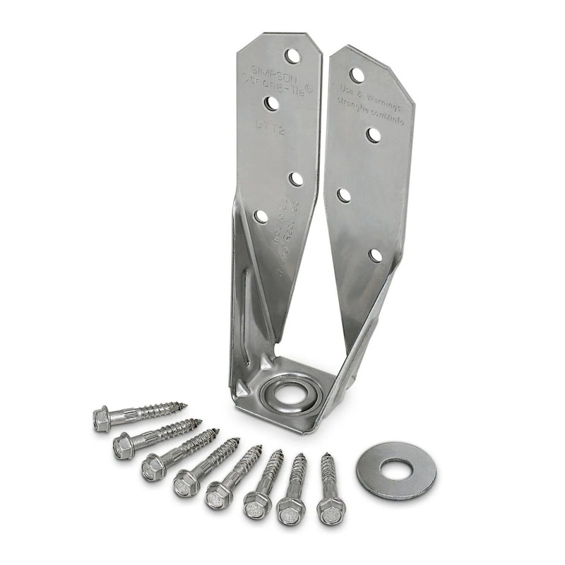 Simpson DTT2SS Strong-Tie Stainless-Steel Deck Tension Tie for 2x with 1-1/2 SDS Screws
