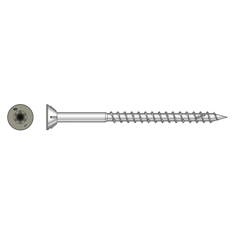 Simpson S10300WPBGR Strong-Tie Deck-Drive DWP Wood SS Screw #10 x 3 T-25, Flat Head, Type 305, Gray (1750 Pack)