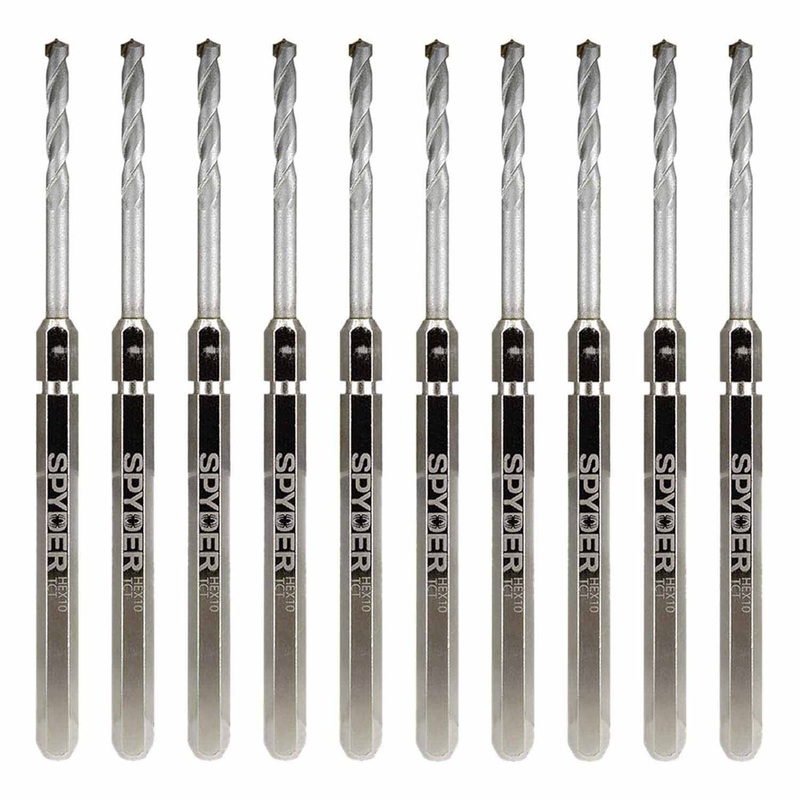 Spyder 600646-10 Hex10 1/2-Inch TCT Quick Change Hole Saw Arbor Pilot Bit (10-Pack)
