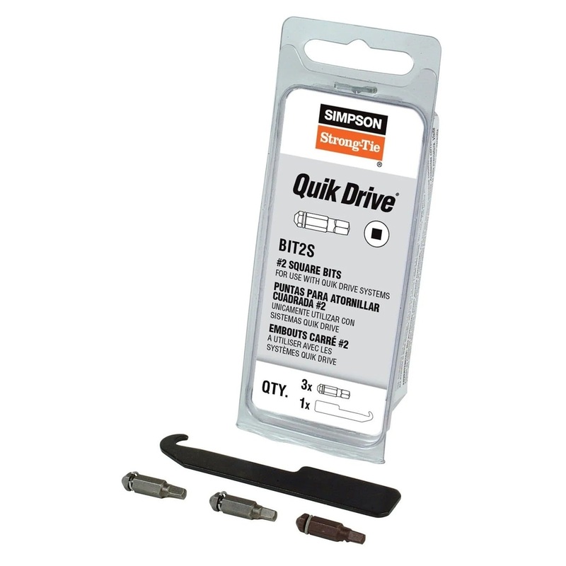 Simpson BIT2S-RC3 Quik Drive Quik Drive #2 Square Driver Bit (3 Pack)