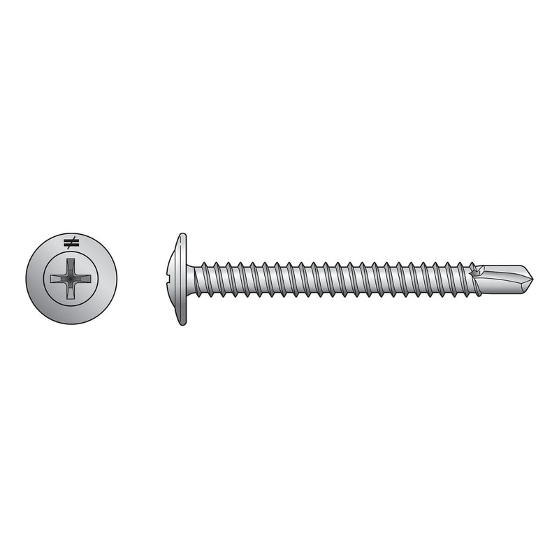 Simpson F08T075KDC Strong-Tie Self-Drilling Wire-Lath Modified Truss-Head Screw (100 Pack)