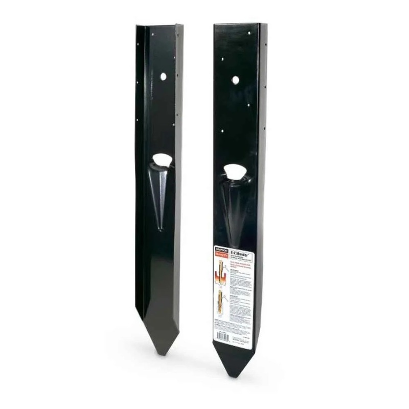 Simpson FPBM44E Strong-Tie E-Z Mender 12-Gauge Black Powder-Coated Mender Plate for 4×4 Wood Post