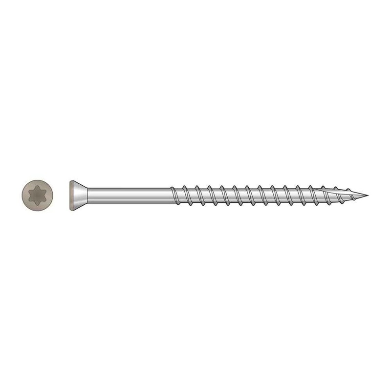 Simpson S07225FTPBR05 Strong-Tie Trim-Head Screw, 6-Lobe Drive #7 x 2-1/4 T-15 Type 305, Brown 05 (350 Pack)