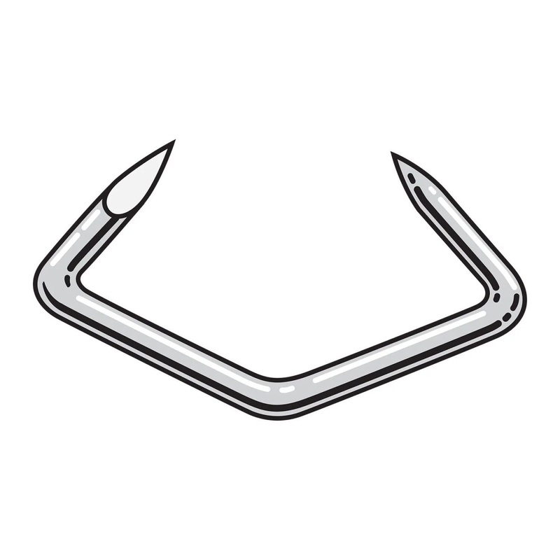 Simpson S14075HRB  3/4 14 Gauge Hog Rings, Hill Pattern – 304 Stainless Steel (25 lb)