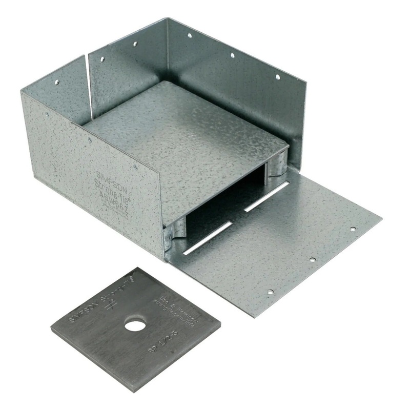 Simpson ABW66Z Strong-Tie Adjustable Post Base for 6×6 Lumber with ZMAX Finish