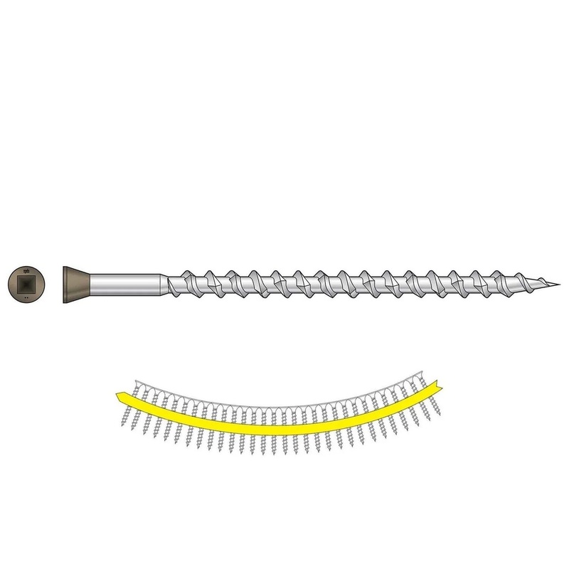 Simpson DTH212S305BR05 Quik Drive Trim-Head Screw Sharp Point Collated #7 x 2 Brown 05 (25 Pack)