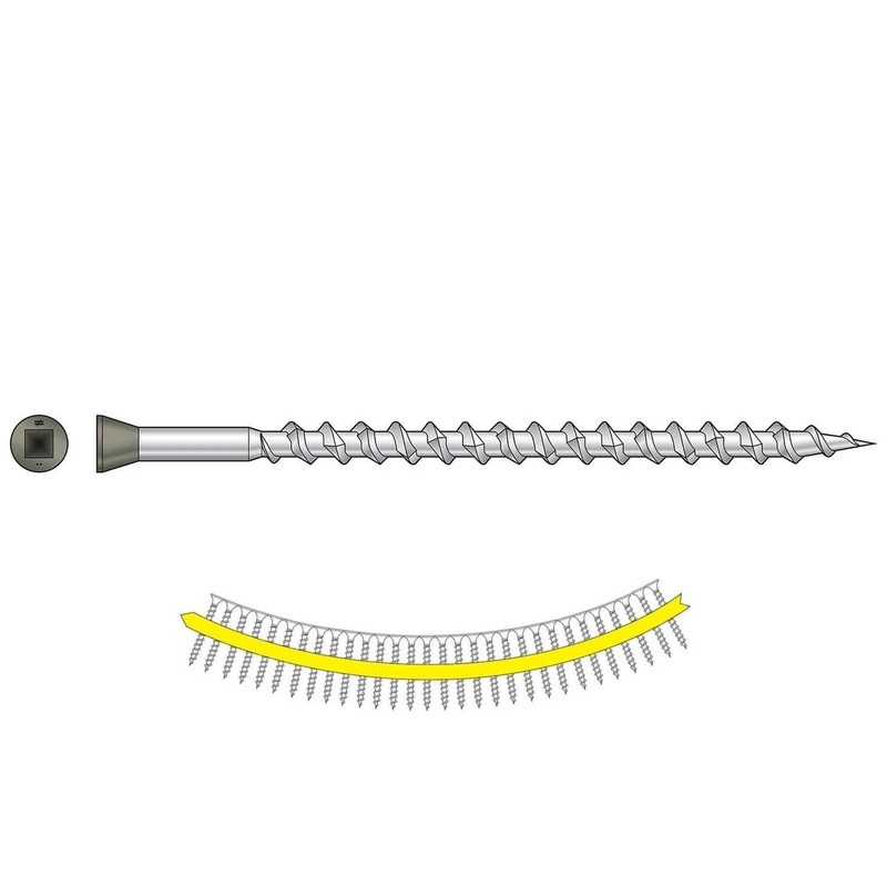 Simpson DTH212S305GR Quik Drive Trim-Head Screw Sharp Point #7 x 2-1/2 Gray (1000 Pack)