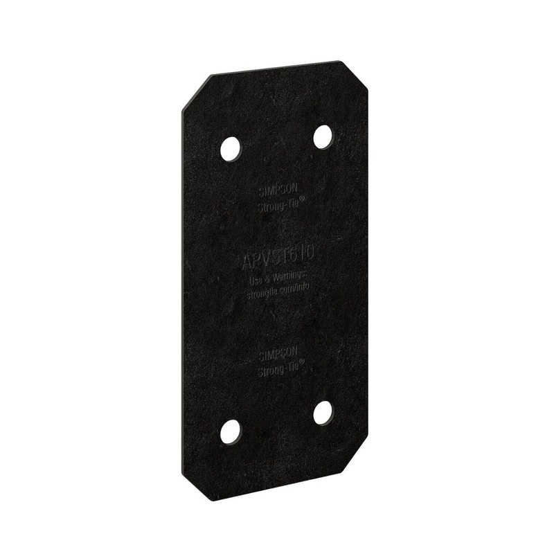 Simpson APVST610 Strong-Tie Outdoor Accents Avant Collection 6x Flat Strap – Black Powder Coat