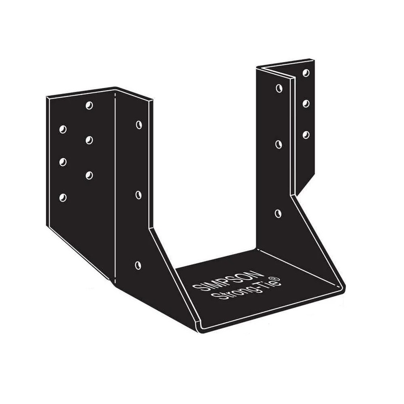 Simpson OHU410-SDS3 Strong-Tie 4×10 Ornamental Joist Hanger with SDS Screws – Black Powder Coated