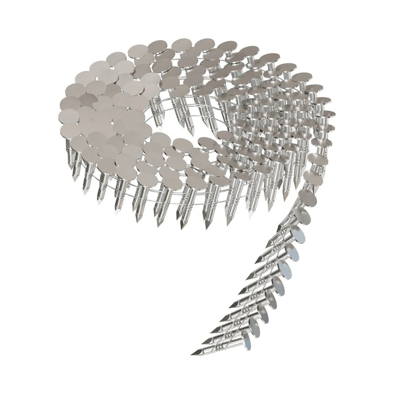 Simpson S11A100RNB Strong-Tie 15 Degree Wire Coil Full Round Head Ring-Shank Roofing Nail (7200 Pack)