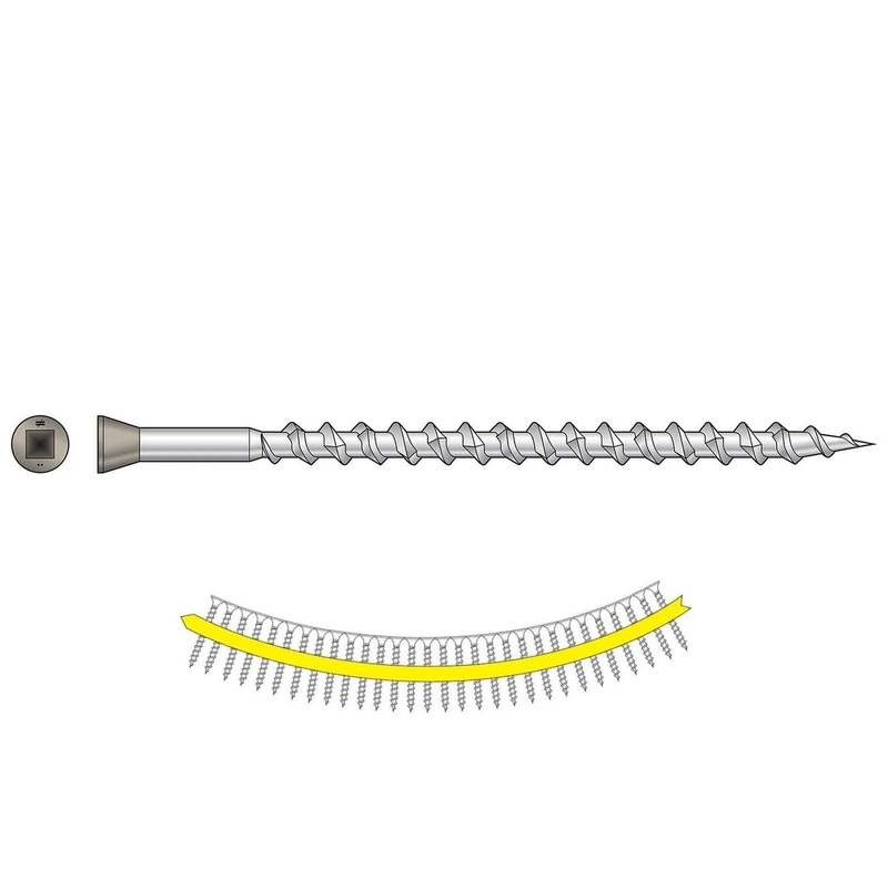 Simpson DTH212S305GR01 Quik Drive Trim-Head Screw Sharp Point Collated #7 x 2-1/2 Gray 01 (25 Pack)