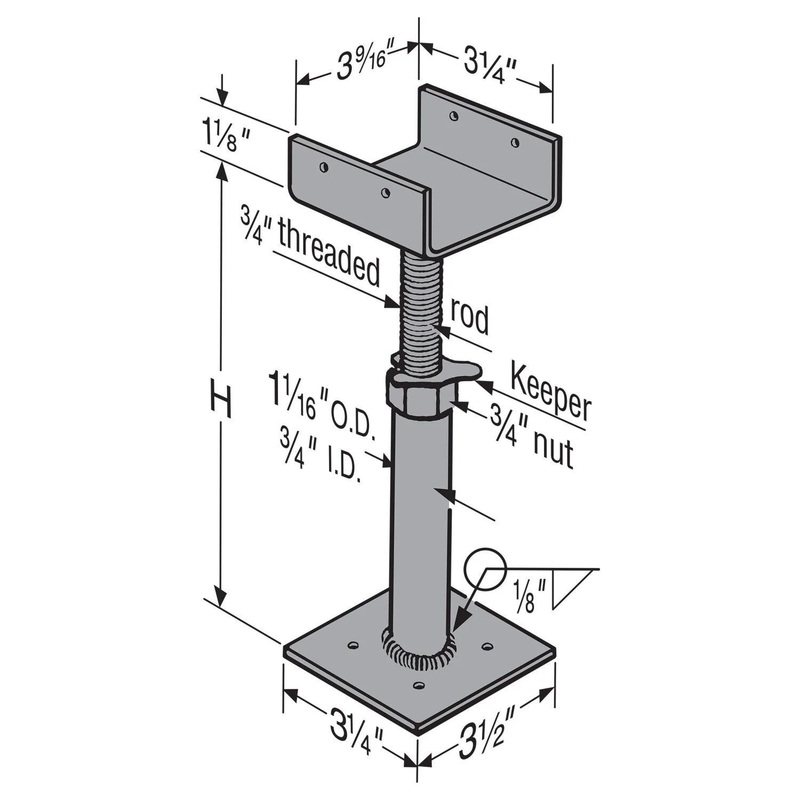Simpson J57  Floor Beam Levelers for Construction Leveling