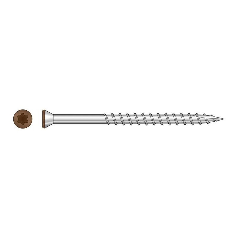 Simpson S07225FTBRD01 Strong-Tie Trim-Head Screw, 6-Lobe Drive #7 x 2-1/4 T15 Type 305, Red 01 (1750 Pack)