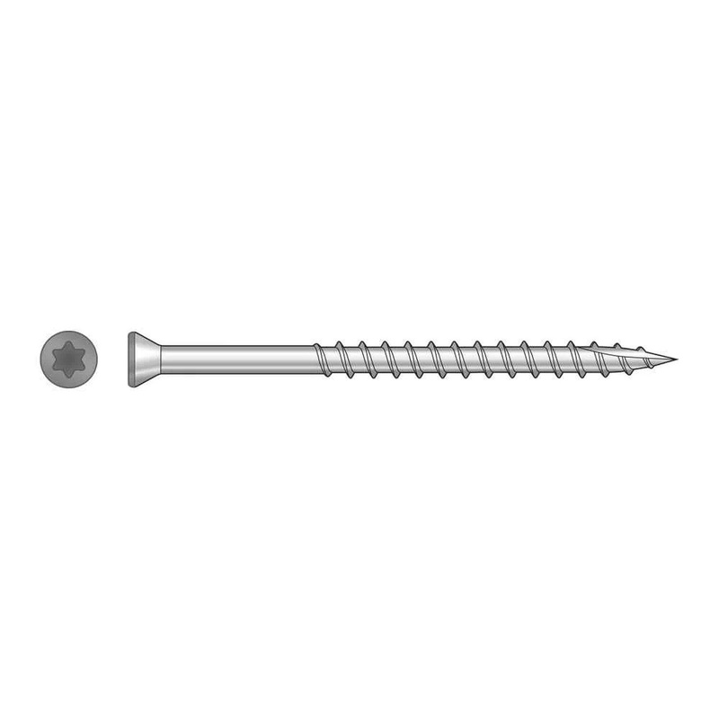 Simpson S07225FTPGR04 Strong-Tie Trim-Head Screw, 6-Lobe Drive #7 x 2-1/4 T-15 Type 305, Gray 04 (350 Pack)