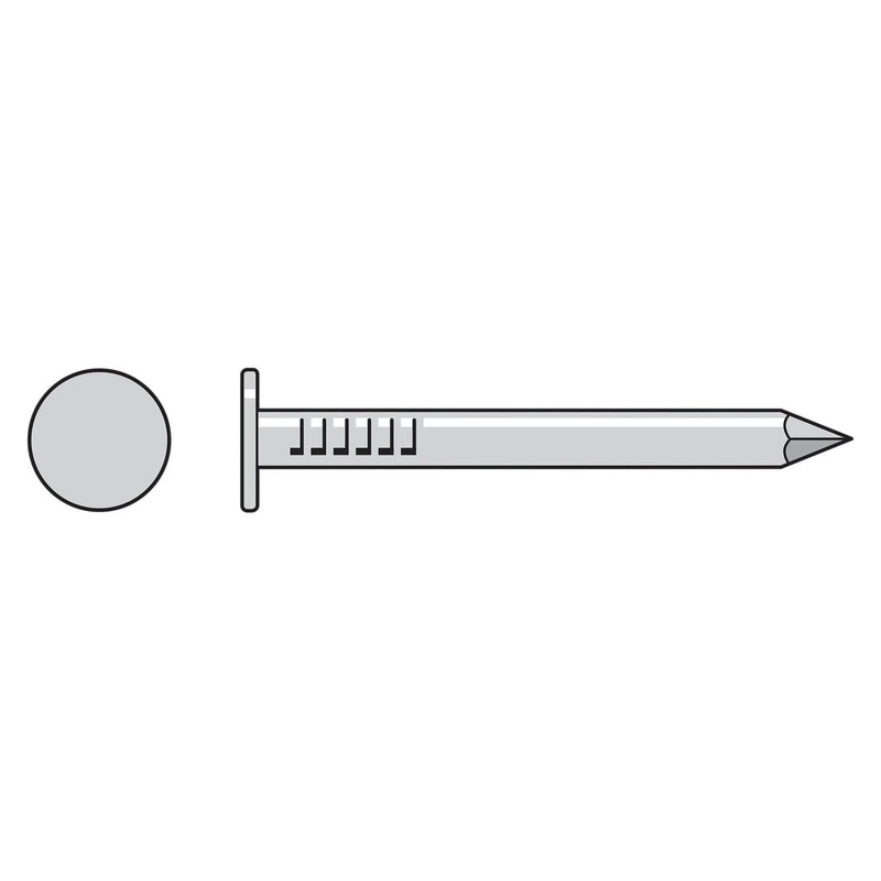 Simpson S810RNB Strong-Tie Roofing Nail Smooth Shank 2-1/2 x .131 Type 304 (25 Pack)