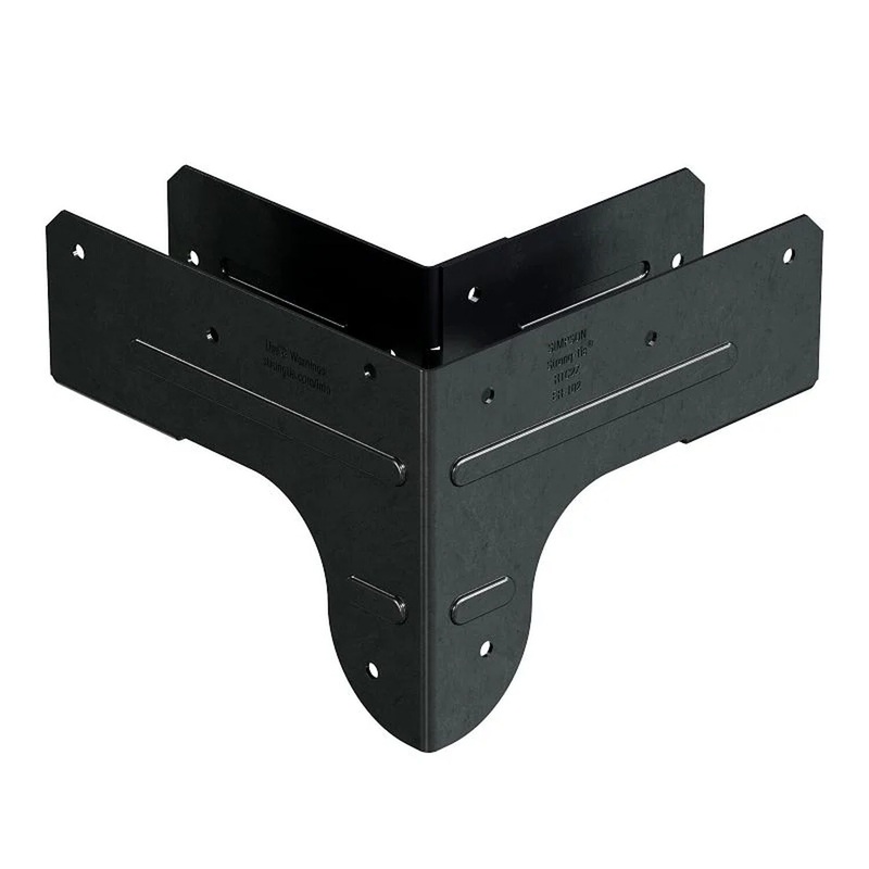 Simpson APRTC2 Strong-Tie Outdoor Accents ZMAX Black Rigid Tie Corner Connector for 2x Joist, 2×4 Post