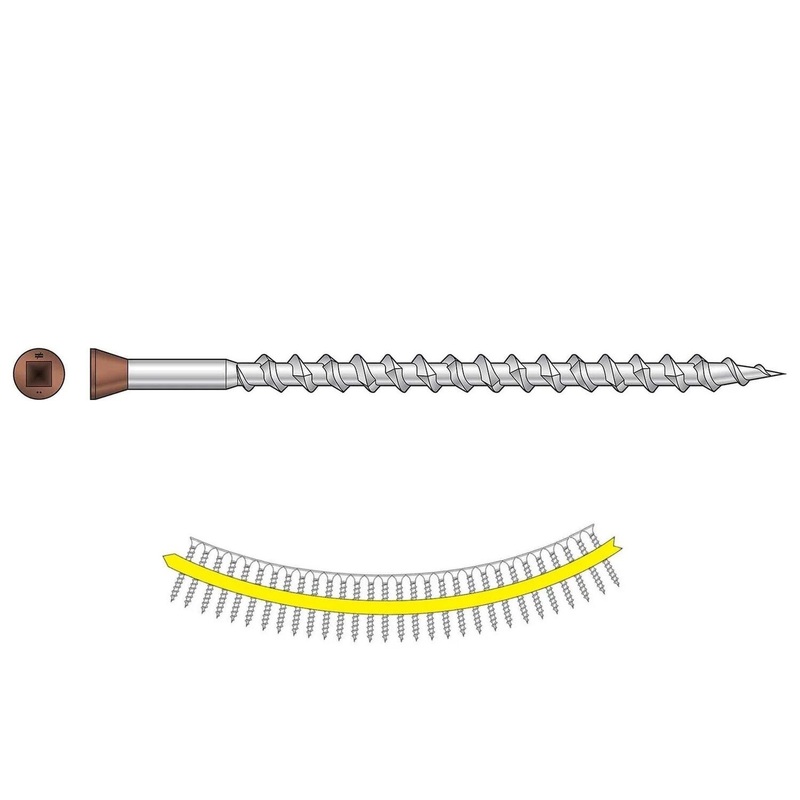 Simpson DTH212S305TN03 Quik Drive Trim-Head Screw Sharp Point Collated #7 x 3-1/2 Tan 03 (5 Pack)
